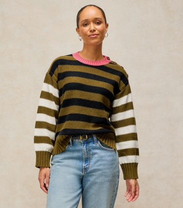 Bea Button Cotton Jumper