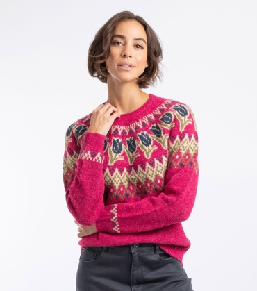 Tulips Intarsia Fair Isle Jumper