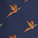 100% Silk Tie - Navy Pheasant