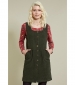 Button Front Pinafore - Khaki