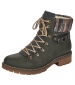 Rieker Knitted Cuff Lace Boot - Green
