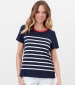 Carley Stripe T-Shirt - French Navy