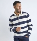 Colefax Striped Rugby Shirt - Navy
