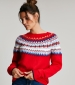 Andrea Fairisle Jumper - Red