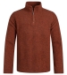 Newport 1/4 Ribbed Fleece - Rust Leaves