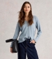 Lily V Neck Jumper - Blue