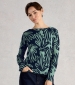 Olive Print Jumper - Blue Print