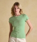 Sophie Short Sleeve T Shirt - Green Stripe