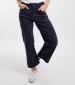 Soulina Wide Leg Cropped Jeans - Navy