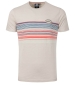 Cody Stripe Printed Tee - Egg Shell