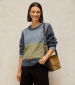 Lucie Crew Neck Jumper - Blue Multi